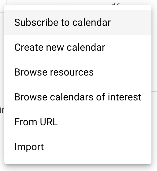 Calendar Instructions